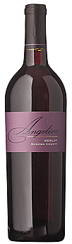 A bottle of Angeline Merlot Sonoma wine