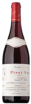 A bottle of D'Autrefois Pinot Noir wine
