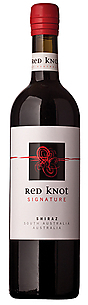 A bottle of Red Knot Shiraz wine