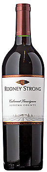 A bottle of Rodney Strong Cabernet Sonoma wine